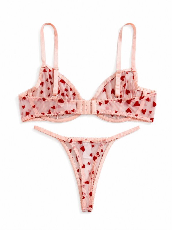 Conjunto Corações Rosa - imagem 1