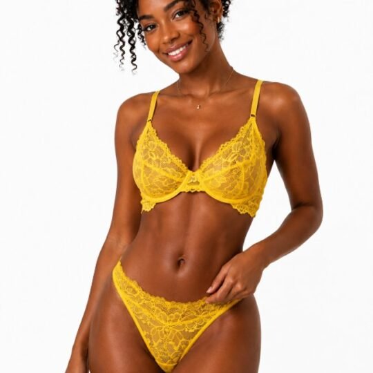 Conjunto de Lingerie Renda Floral