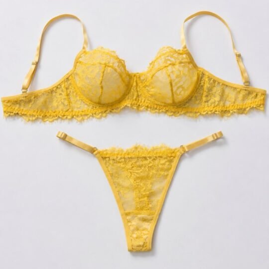 Conjunto de Lingerie Casual - Amarelo
