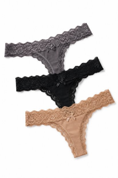 Kit com 3 calcinhas femininas