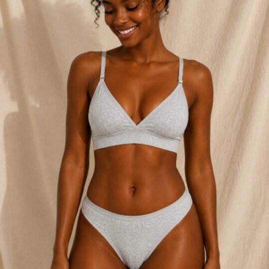Conjunto de Lingerie Casual - Cinza