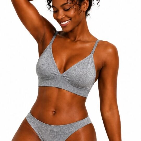 Conjunto de Lingerie Casual - Cinza escuro