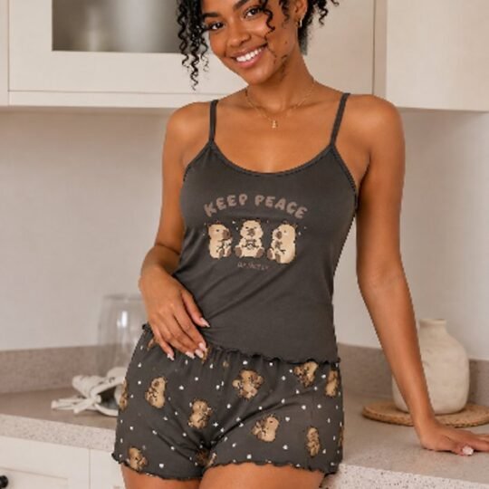 Conjunto de Pijama Curto Capivara